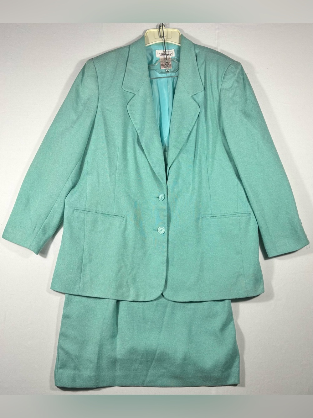 Worthington Women’s 18W Mint Green Tailored Blazer and Skirt Set